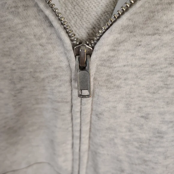 GAP Light Gray Full Zip Hooded Sweatshirt Size XS - Picture 4 of 7